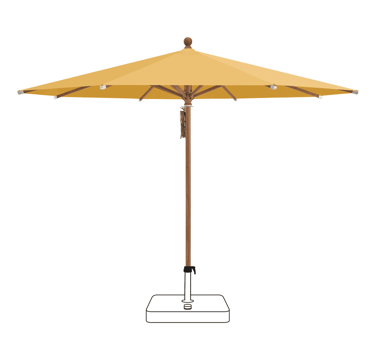 Glatz Parasol PIAZZA rond Cat.5 617 Safran
