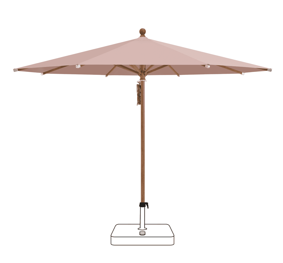 Glatz Parasol PIAZZA rond Cat.5 639 Blush