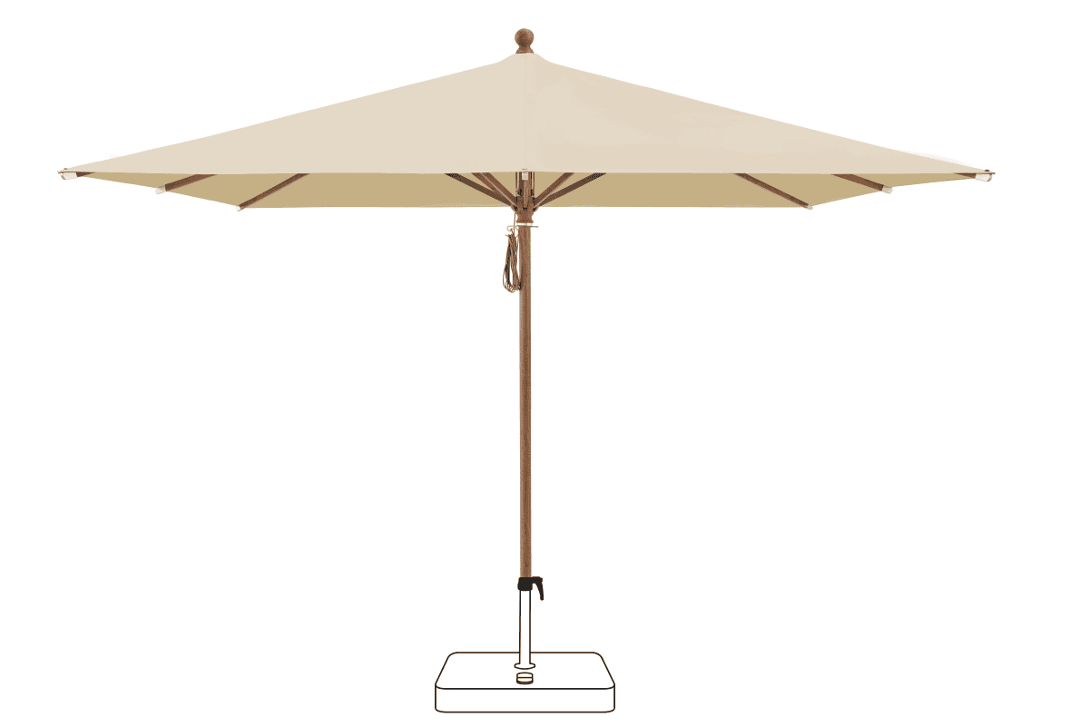 Glatz Parasol PIAZZA carre Cat.5 526 Bamboo