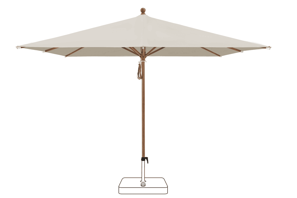 Glatz Parasol PIAZZA carre Cat.5 527 Urban Chrome