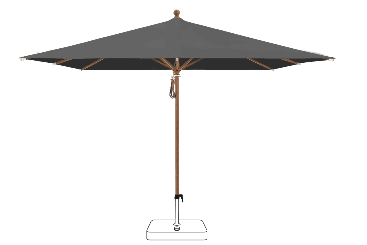 Glatz Parasol PIAZZA carre Cat.5 669 Carbone
