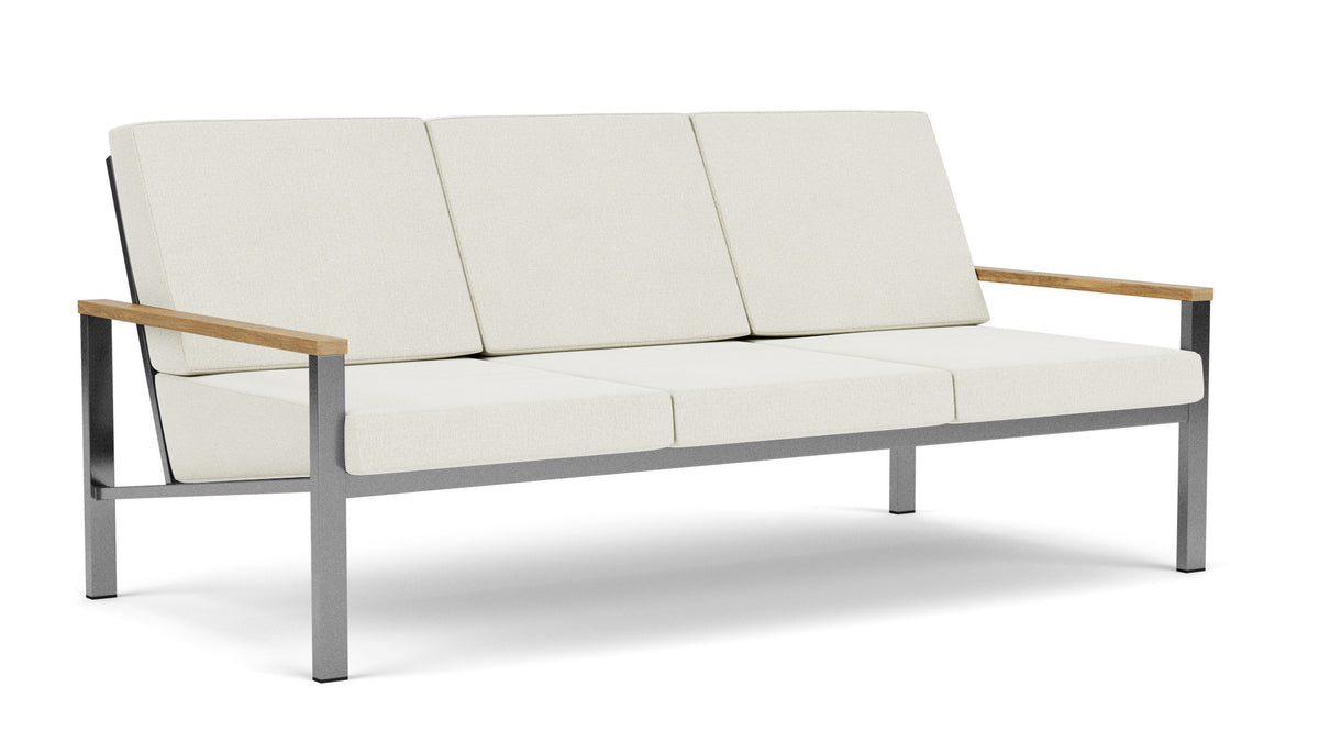 Barlow Tyrie Equinox Occasional Canapé 3 places inox brossé avec coussins Marble 3966