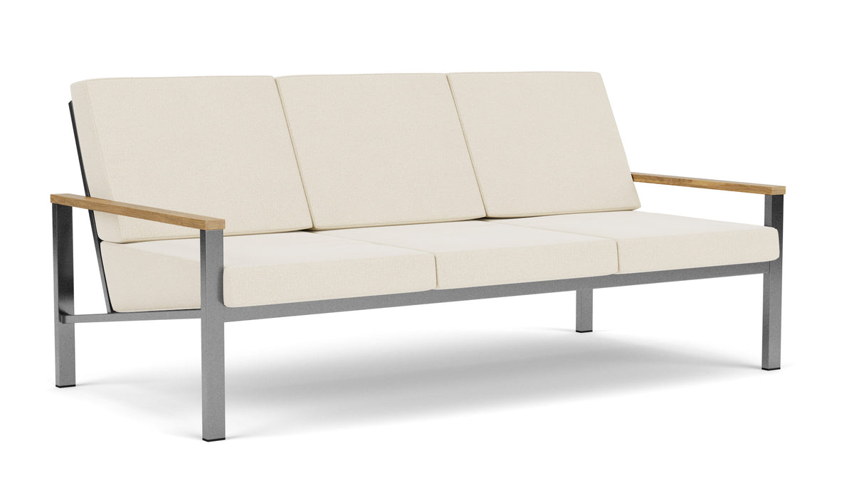 Barlow Tyrie Equinox Occasional Canapé 3 places inox brossé avec coussins Canvas 5453
