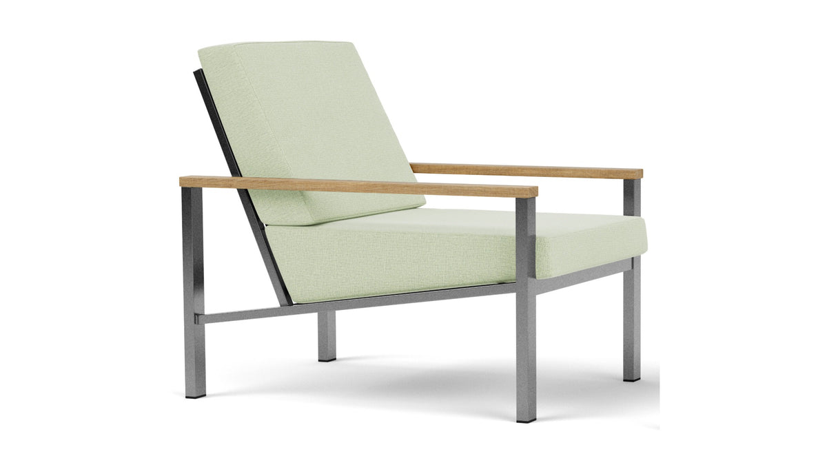 Barlow Tyrie Equinox Occasional Fauteuil Club lounge inox brossé avec coussins Mint 3967