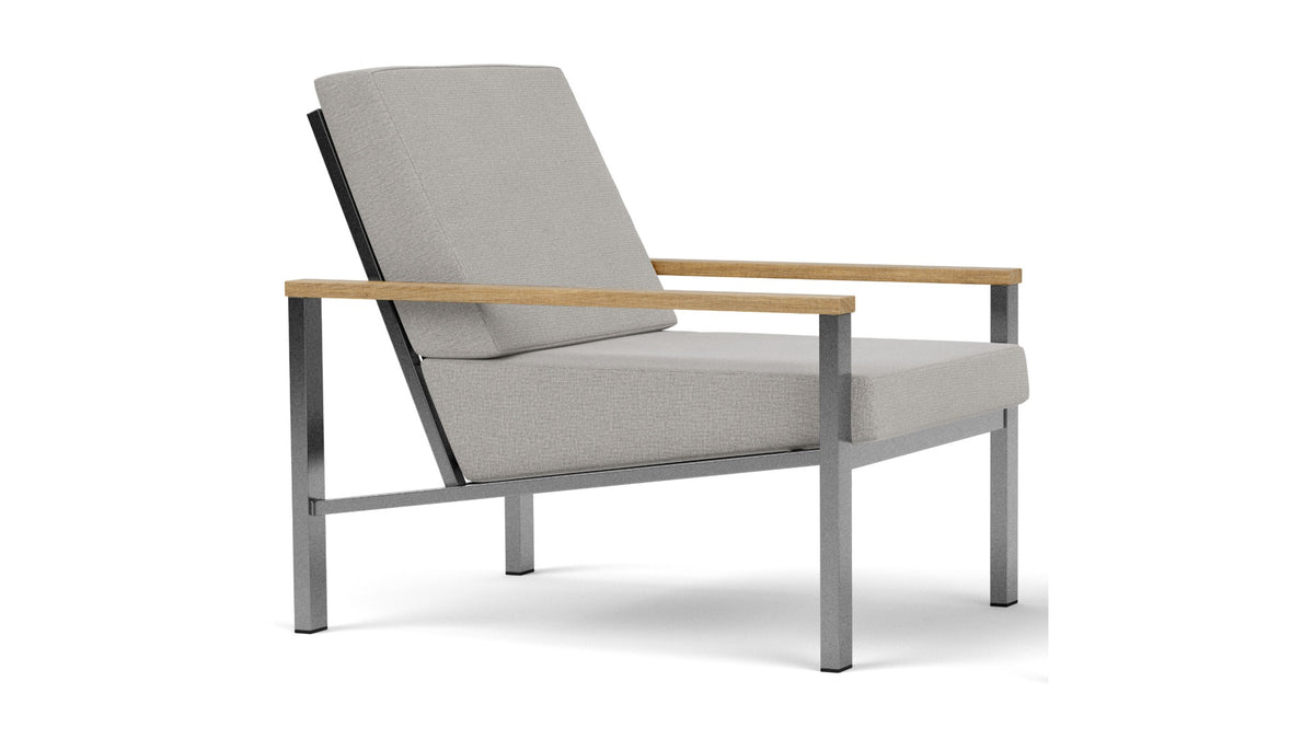 Barlow Tyrie Equinox Occasional Fauteuil Club lounge inox brossé avec coussins Lead Chine 3756