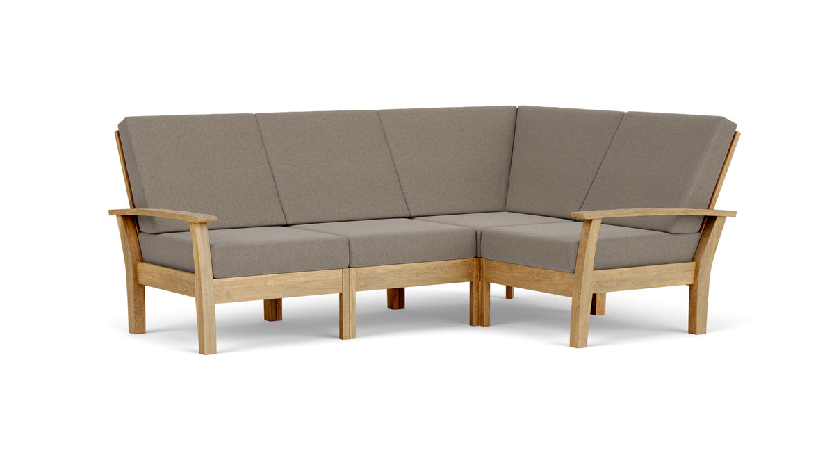 Barlow Tyrie Haven Module lounge d'angle avec coussins Carbon Beige 10065