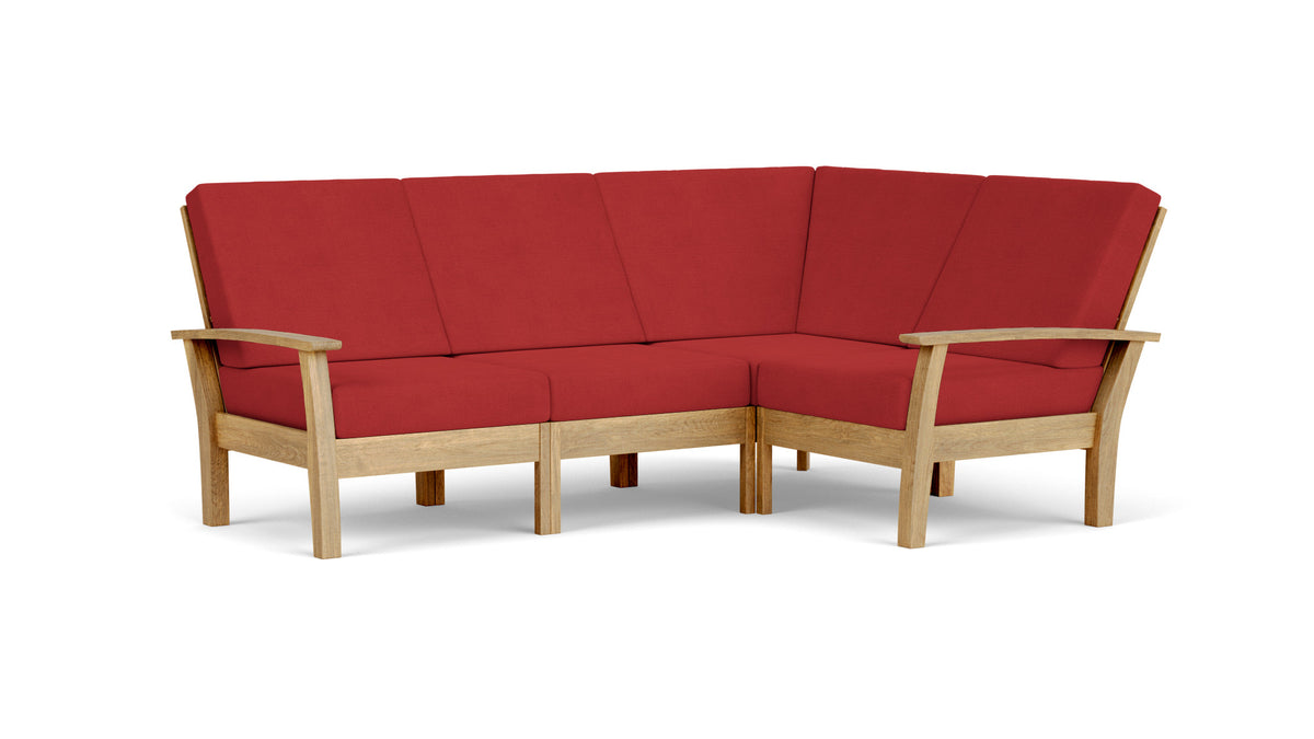 Barlow Tyrie Haven Module lounge d'angle avec coussins Paris Red 3728