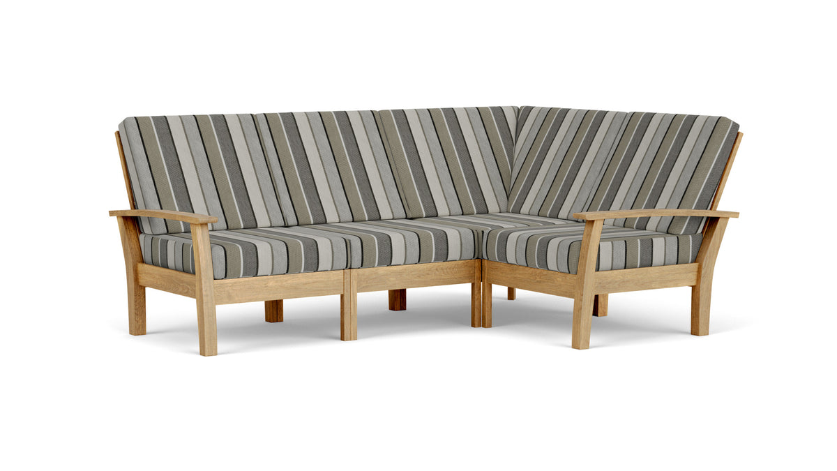 Barlow Tyrie Haven Module lounge d'angle avec coussins Quadri Grey 3778