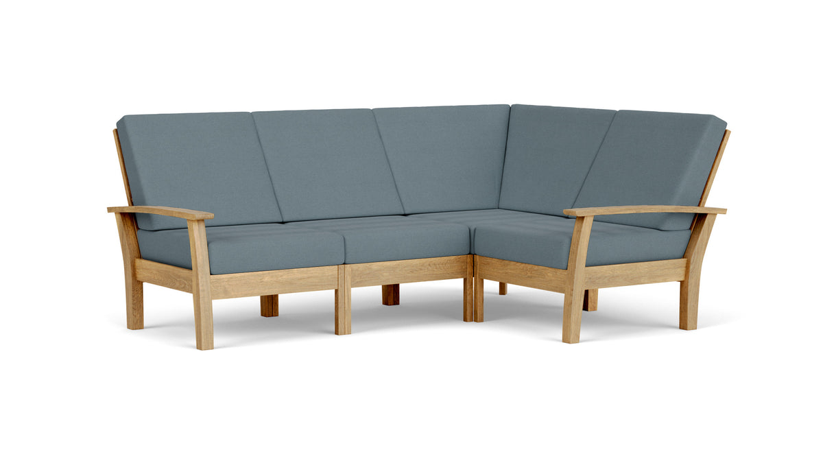 Barlow Tyrie Haven Module lounge d'angle avec coussins Carbon Sky 10064