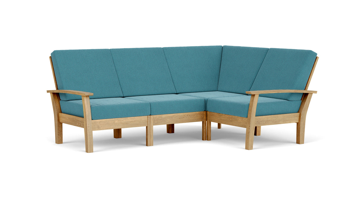 Barlow Tyrie Haven Module lounge d'angle avec coussins Adriatic Blue 3941