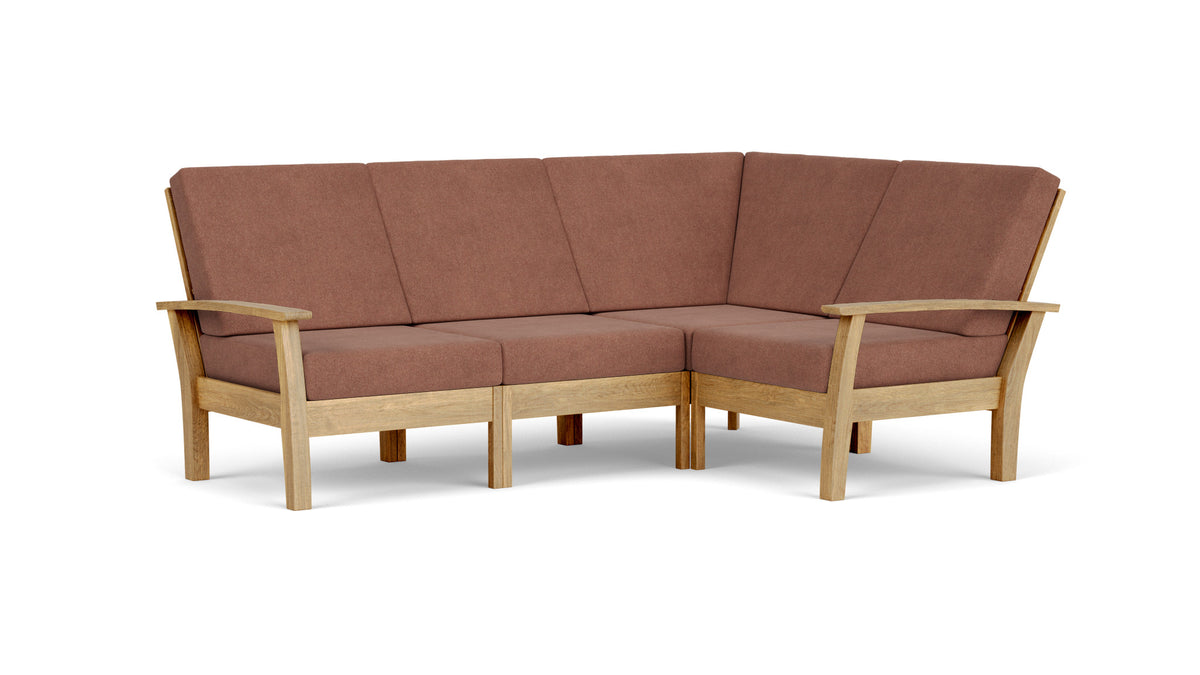 Barlow Tyrie Haven Module lounge d'angle avec coussins Heritage Rust 18021
