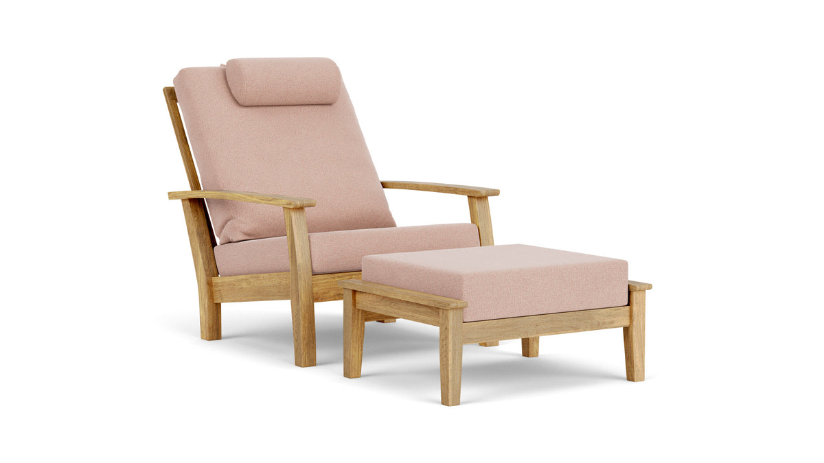 Barlow Tyrie Haven Repose-pieds Pouf Ottoman avec coussin Blush 3965