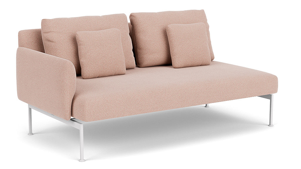 Barlow Tyrie Layout Deep Seating Double Corner Seat + Low Arm - avec coussins