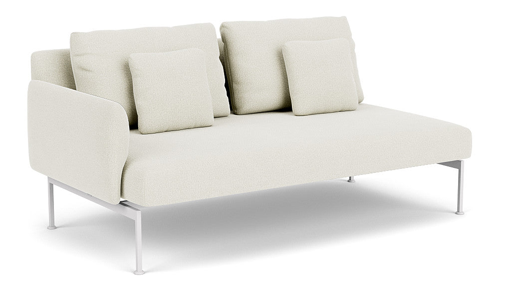 Barlow Tyrie Layout Deep Seating Double Corner Seat + Low Arm - avec coussins