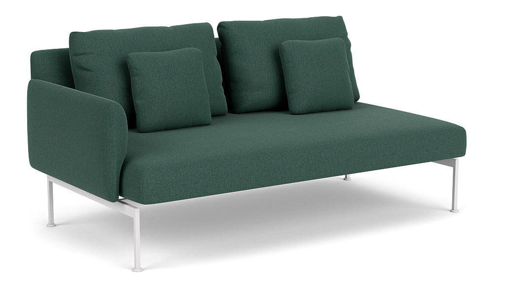 Barlow Tyrie Layout Deep Seating Double Corner Seat + Low Arm - avec coussins