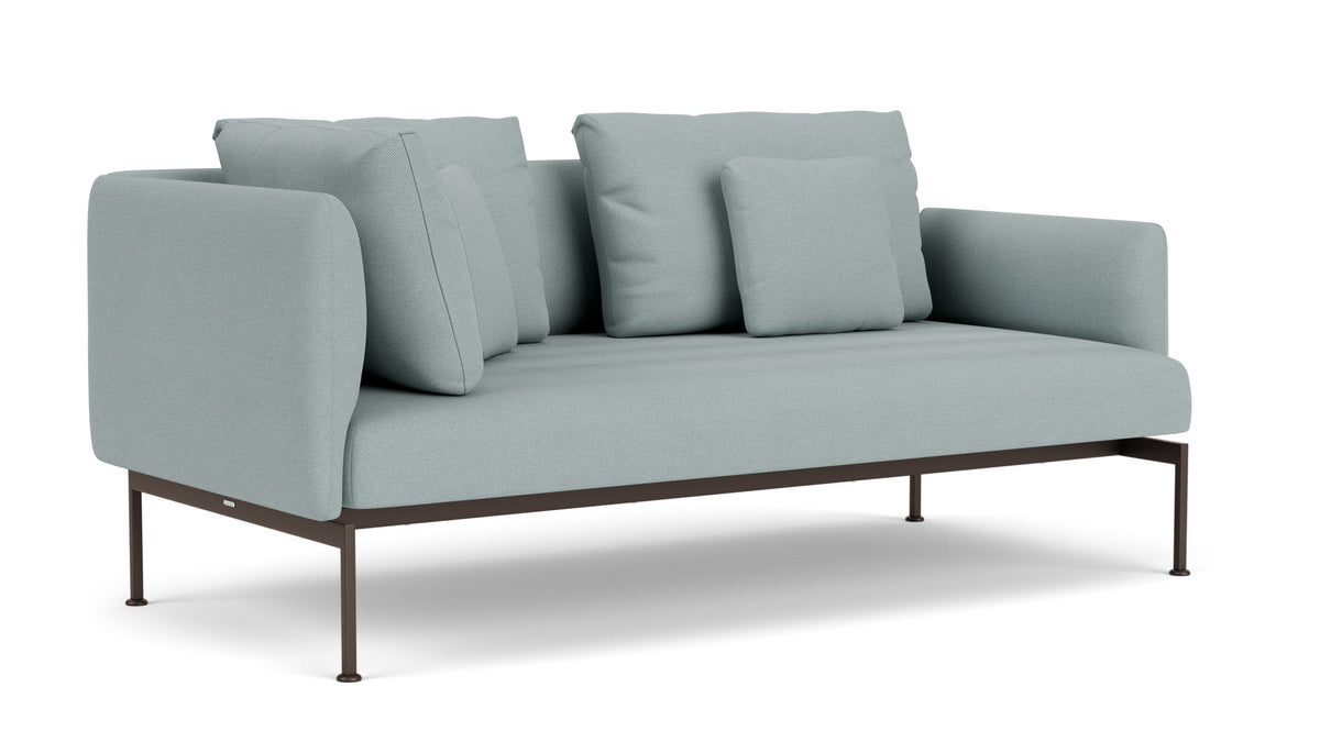 Barlow Tyrie Layout Deep Seating Double Corner Seat + Low Arm - avec coussins Armature Forge Grey Frosty Chine 10025