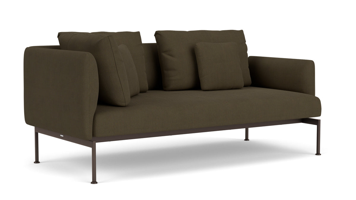 Barlow Tyrie Layout Deep Seating Double Corner Seat + Low Arm - avec coussins Armature Forge Grey Charcoal 3705