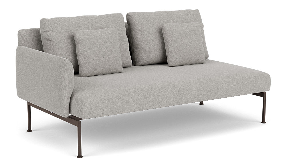 Barlow Tyrie Layout Deep Seating Double Corner Seat + Low Arm - avec coussins