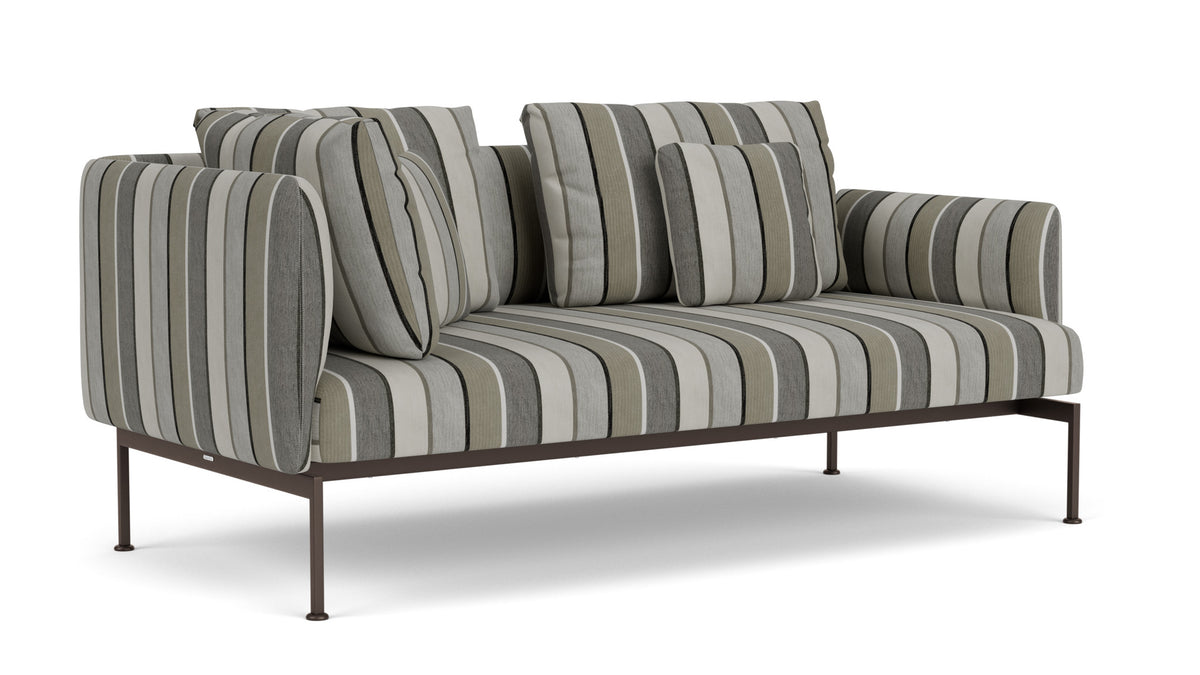 Barlow Tyrie Layout Deep Seating Double Corner Seat + Low Arm - avec coussins Armature Forge Grey Quadri Grey 3778