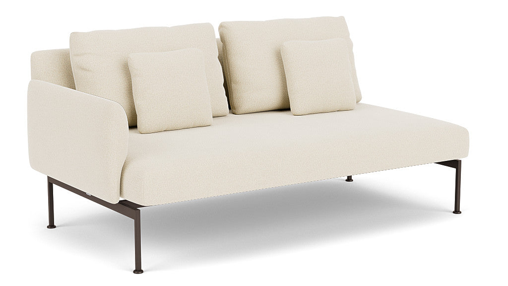 Barlow Tyrie Layout Deep Seating Double Corner Seat + Low Arm - avec coussins