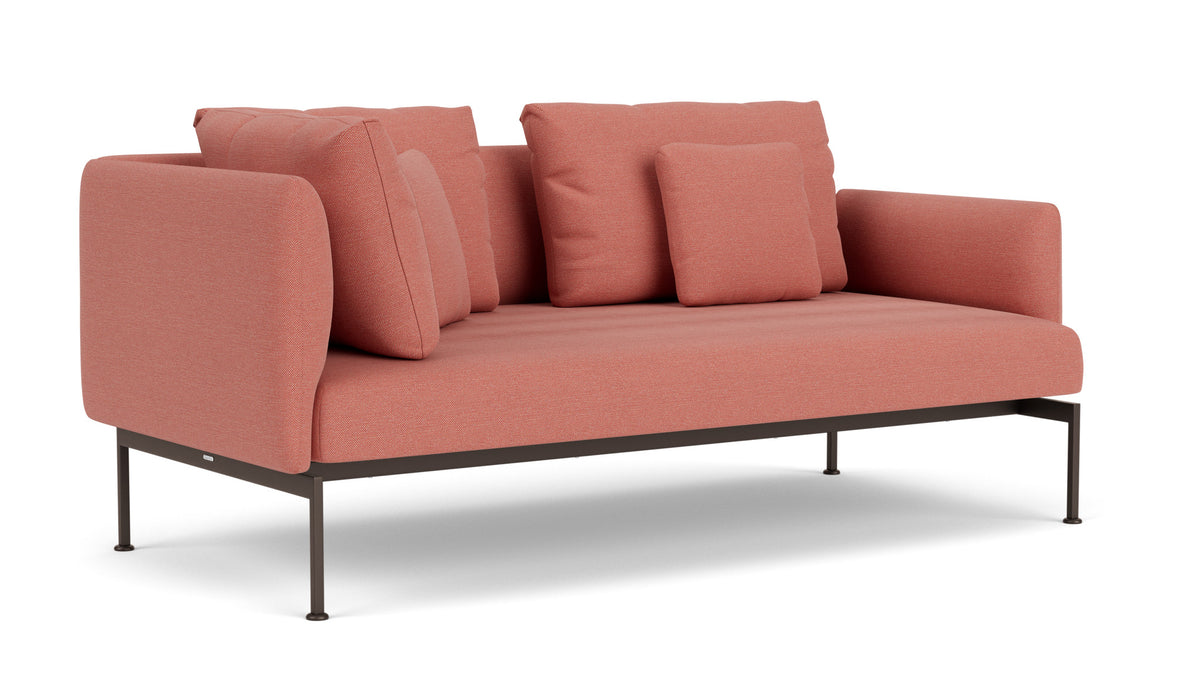Barlow Tyrie Layout Deep Seating Double Corner Seat + Low Arm - avec coussins Armature Forge Grey Natte Flamingo 10234
