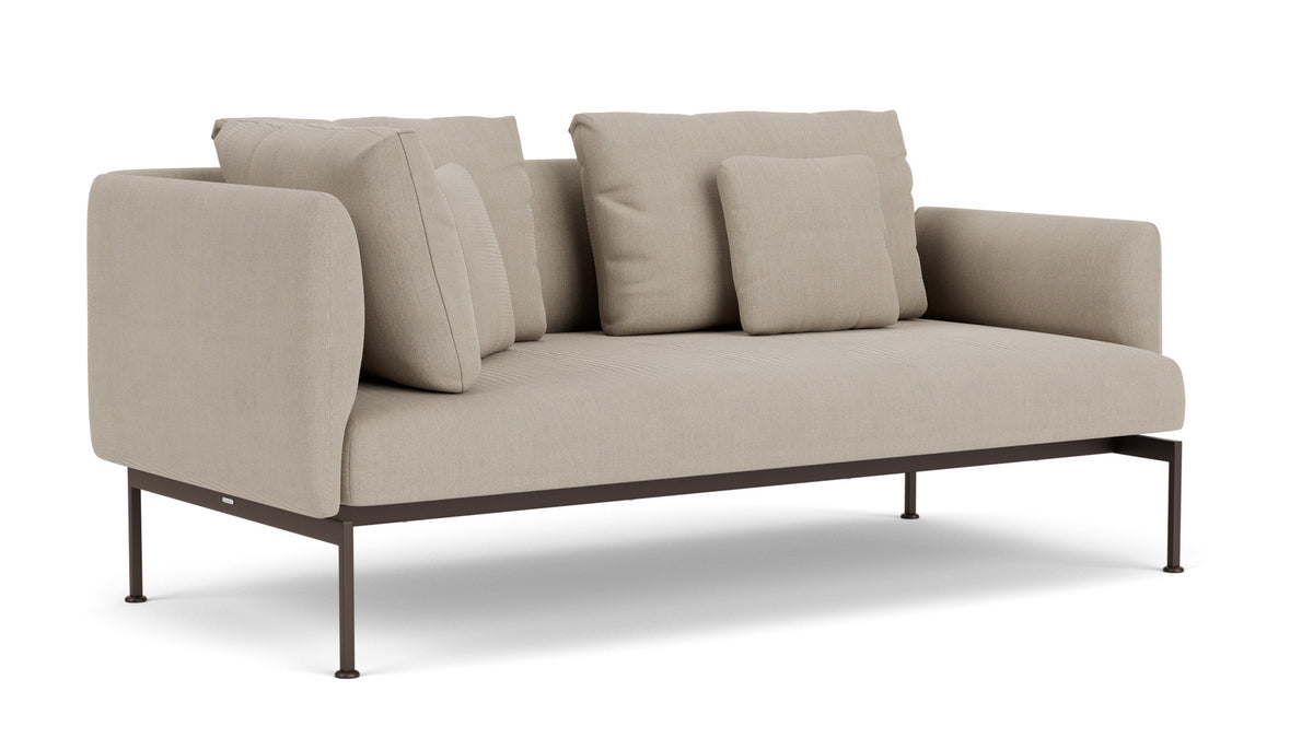 Barlow Tyrie Layout Deep Seating Double Corner Seat + Low Arm - avec coussins Armature Forge Grey Stone 3988