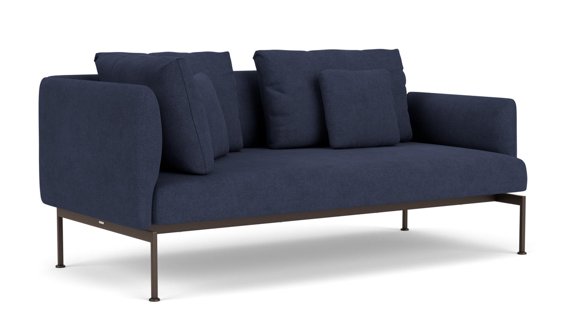 Barlow Tyrie Layout Deep Seating Double Corner Seat + Low Arm - avec coussins Armature Forge Grey Indigo 18017