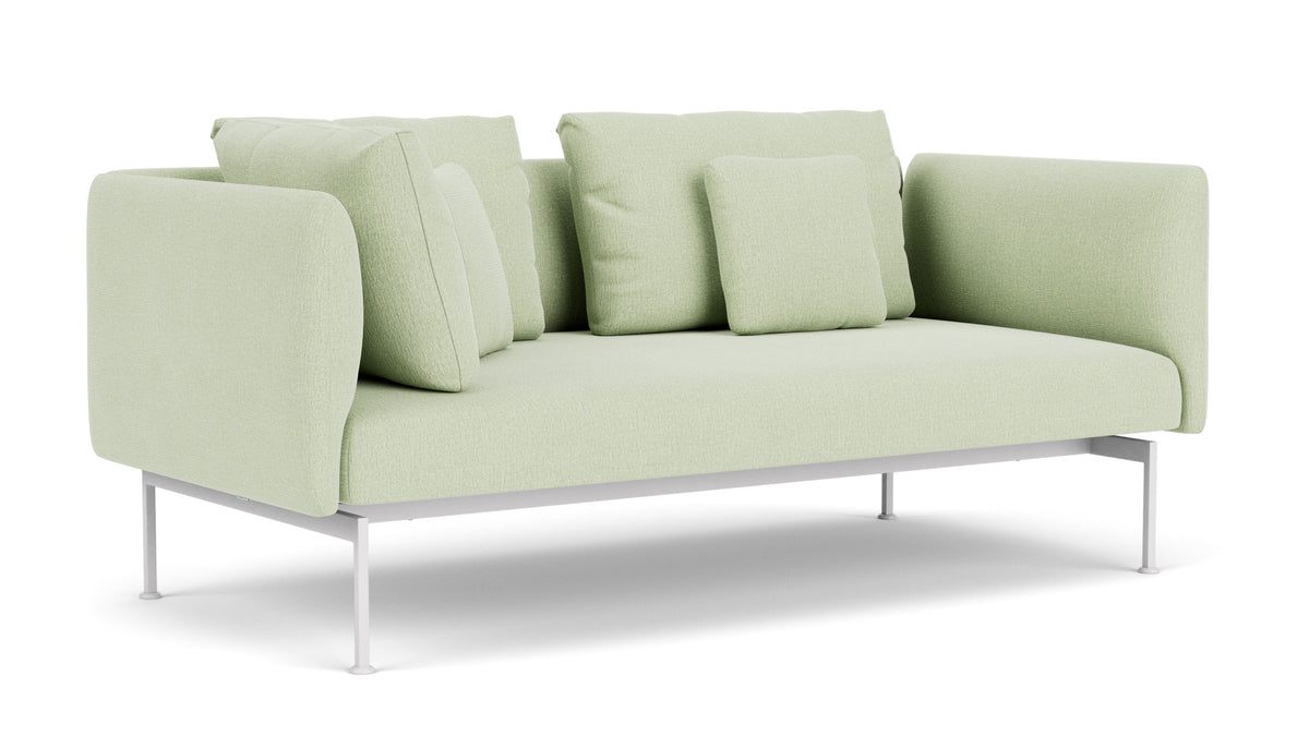 Barlow Tyrie Layout Deep Seating Double Corner Seat + High Arm - avec coussins Armature Arctic White Mint 3967