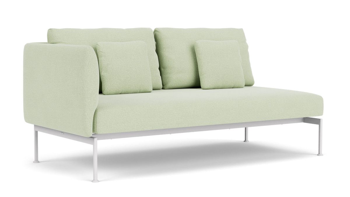 Barlow Tyrie Layout Deep Seating Double Seat - One High Arm Layout Double Seat - One High Arm - avec coussins Armature Arctic White Mint 3967