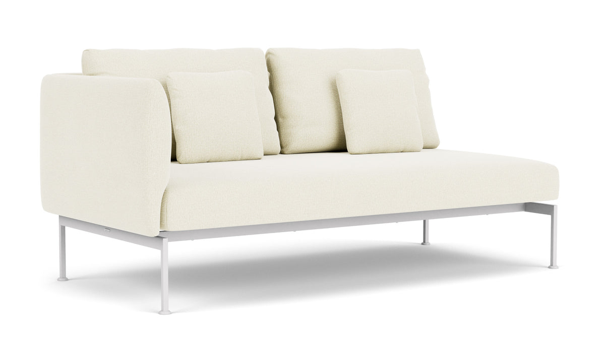 Barlow Tyrie Layout Deep Seating Double Seat - One High Arm Layout Double Seat - One High Arm - avec coussins Armature Arctic White Natural 5404