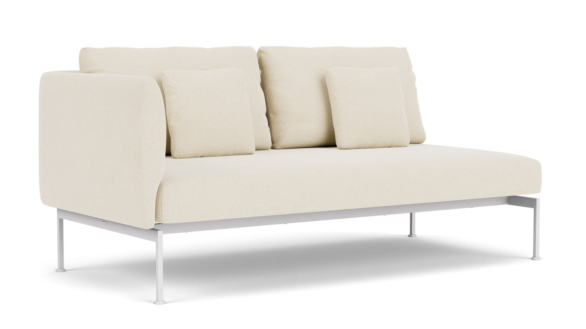 Barlow Tyrie Layout Deep Seating Double Seat - One High Arm Layout Double Seat - One High Arm - avec coussins Armature Arctic White Canvas 5453