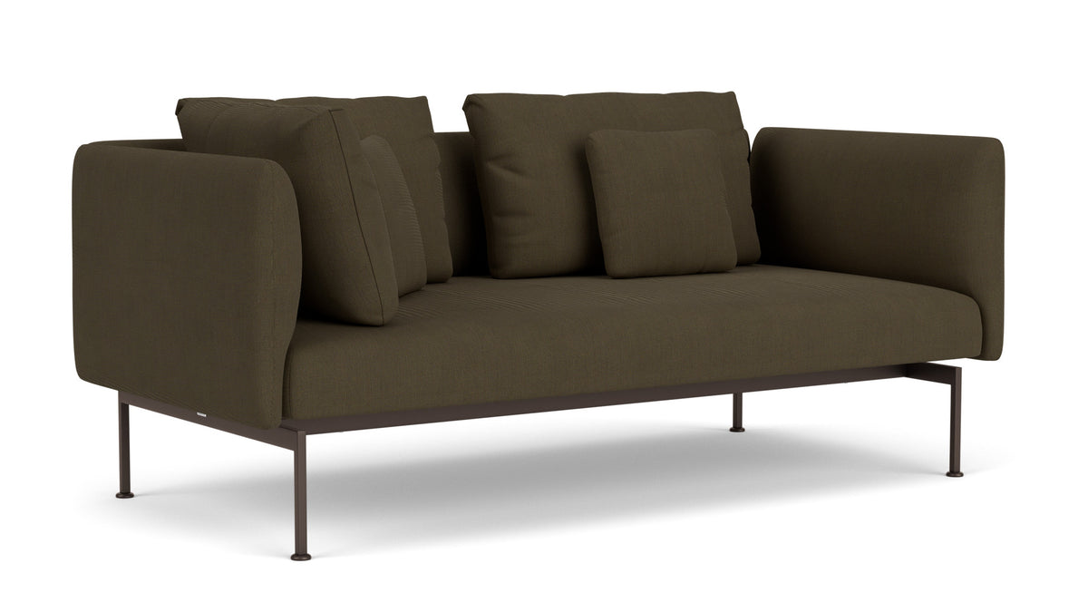 Barlow Tyrie Layout Deep Seating Double Corner Seat + High Arm - avec coussins Armature Forge Grey Charcoal 3705