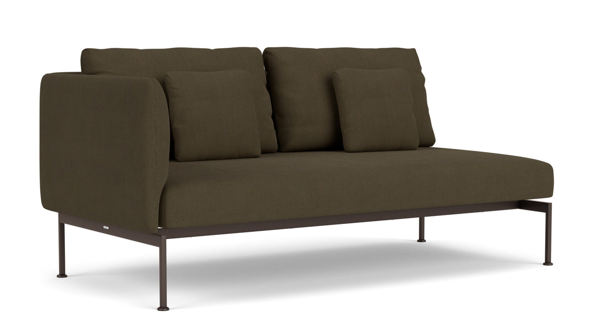 Barlow Tyrie Layout Deep Seating Double Seat - One High Arm Layout Double Seat - One High Arm - avec coussins Armature Forge Grey Charcoal 3705