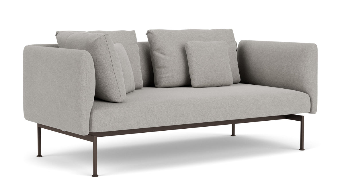 Barlow Tyrie Layout Deep Seating Double Corner Seat + High Arm - avec coussins Armature Forge Grey Lead Chine 3756