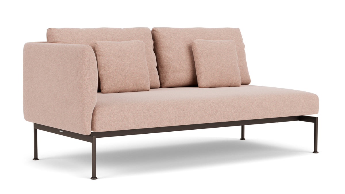 Barlow Tyrie Layout Deep Seating Double Seat - One High Arm Layout Double Seat - One High Arm - avec coussins Armature Forge Grey Blush 3965