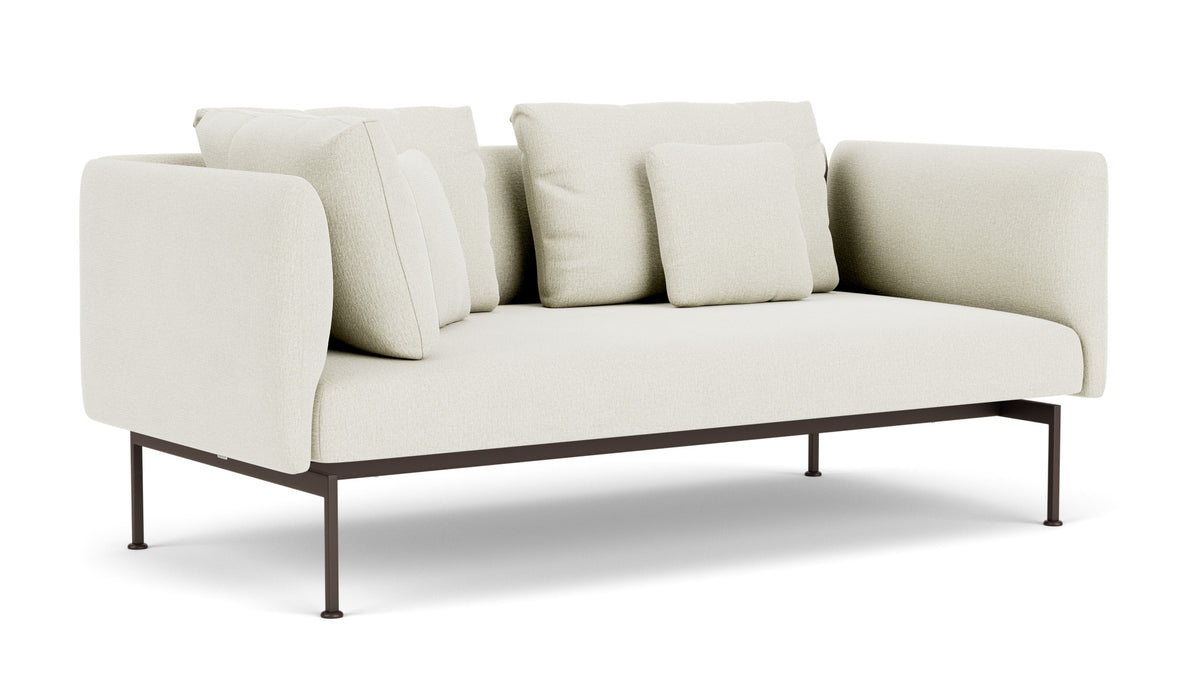 Barlow Tyrie Layout Deep Seating Double Corner Seat + High Arm - avec coussins Armature Forge Grey Marble 3966