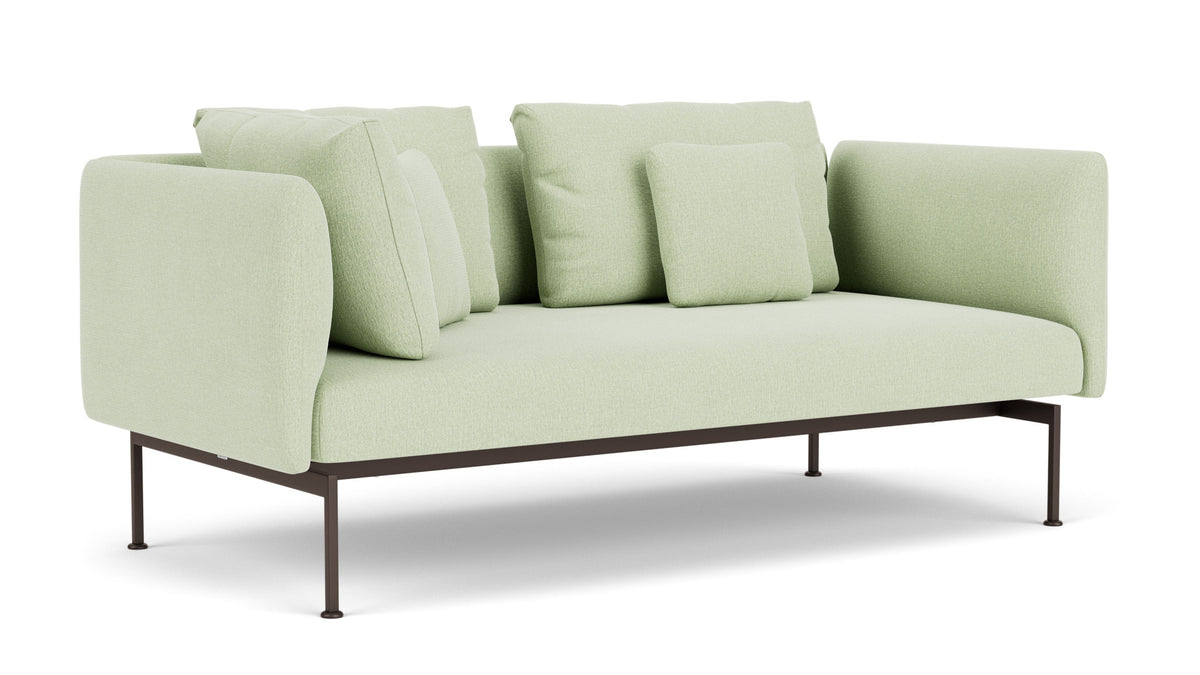 Barlow Tyrie Layout Deep Seating Double Corner Seat + High Arm - avec coussins Armature Forge Grey Mint 3967