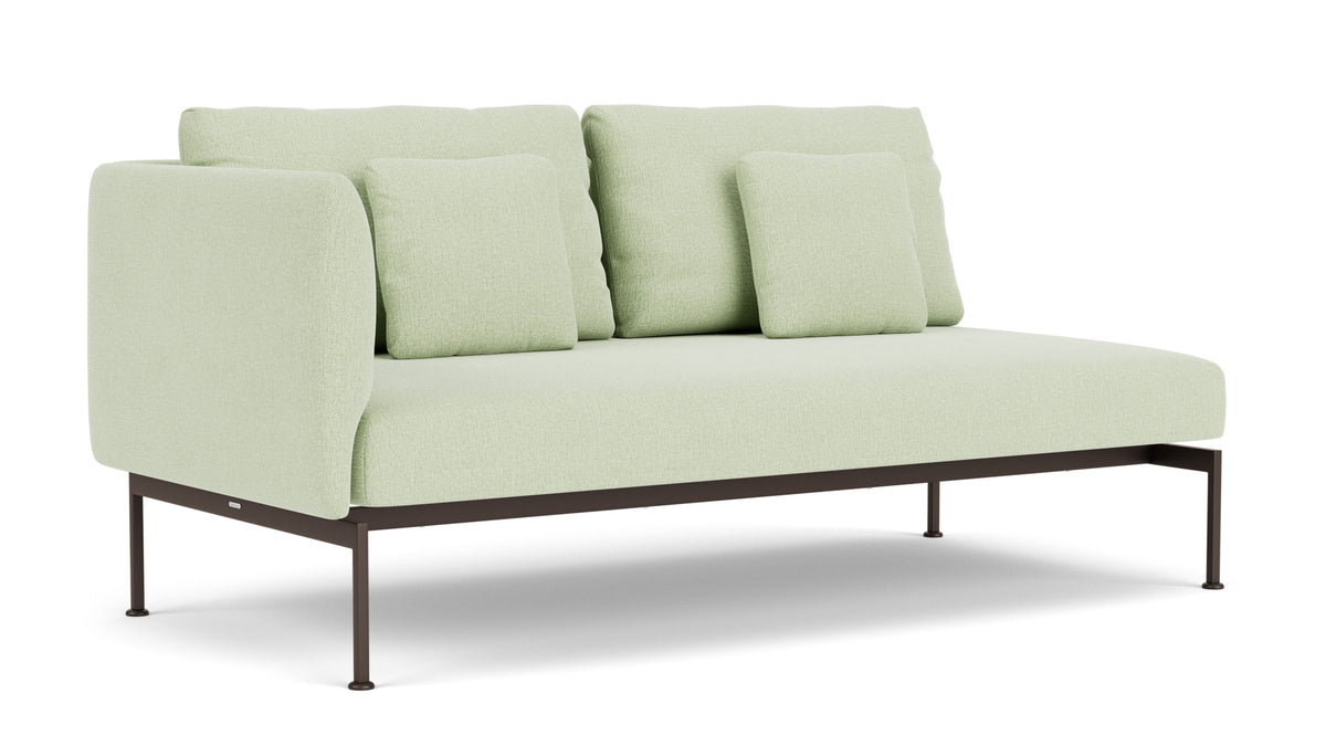 Barlow Tyrie Layout Deep Seating Double Seat - One High Arm Layout Double Seat - One High Arm - avec coussins Armature Forge Grey Mint 3967