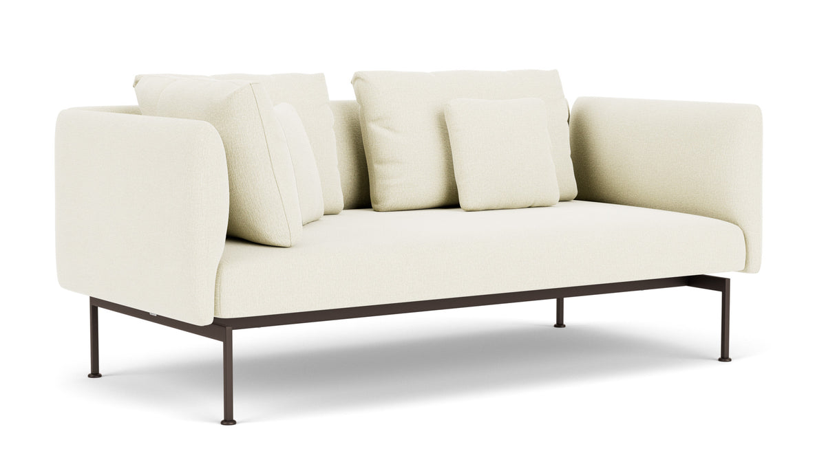 Barlow Tyrie Layout Deep Seating Double Corner Seat + High Arm - avec coussins Armature Forge Grey Natural 5404