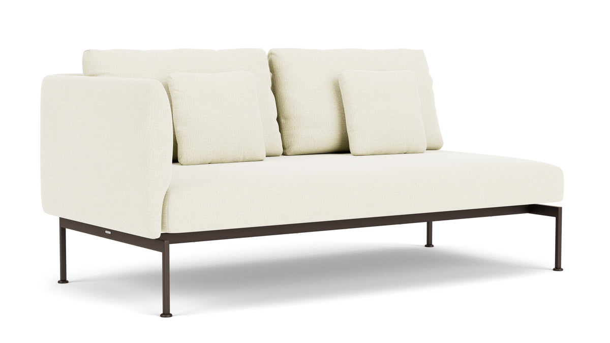 Barlow Tyrie Layout Deep Seating Double Seat - One High Arm Layout Double Seat - One High Arm - avec coussins Armature Forge Grey Natural 5404