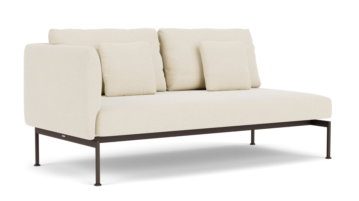 Barlow Tyrie Layout Deep Seating Double Seat - One High Arm Layout Double Seat - One High Arm - avec coussins Armature Forge Grey Canvas 5453