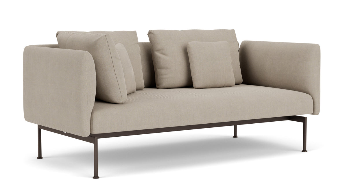 Barlow Tyrie Layout Deep Seating Double Corner Seat + High Arm - avec coussins Armature Forge Grey Stone 3988