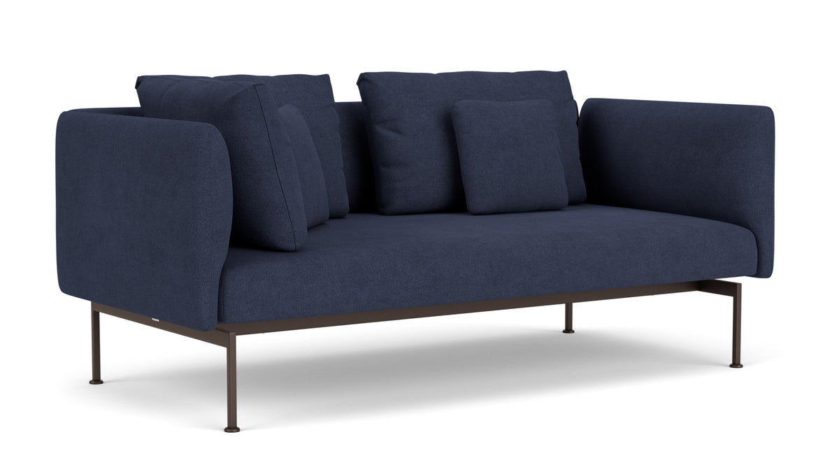 Barlow Tyrie Layout Deep Seating Double Corner Seat + High Arm - avec coussins Armature Forge Grey Indigo 18017