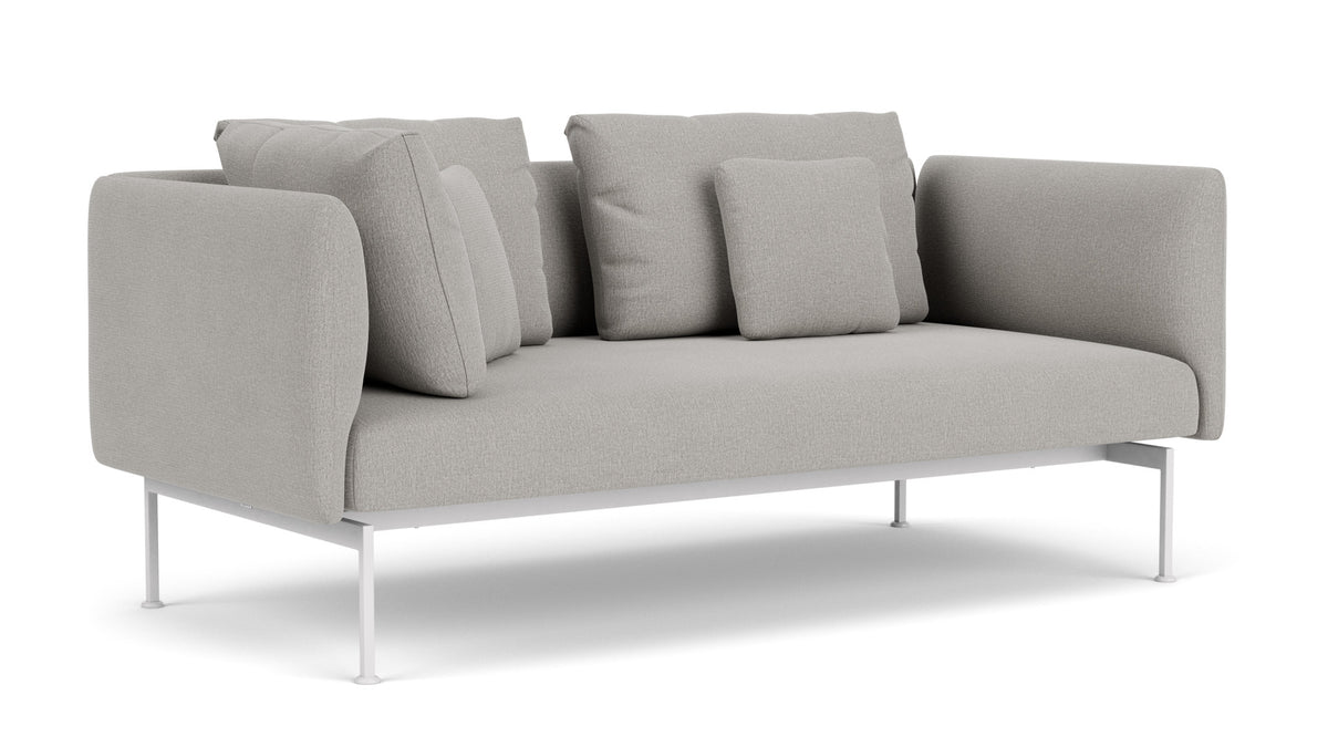 Barlow Tyrie Layout Deep Seating Double Corner Seat + High Arm - avec coussins Armature Arctic White Lead Chine 3756