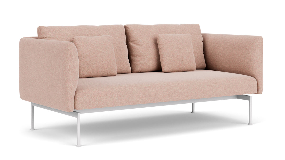 Barlow Tyrie Layout Deep Seating Double Seat - High Arms - Double seat et back with High Arms - avec coussins Armature Arctic White Blush 3965