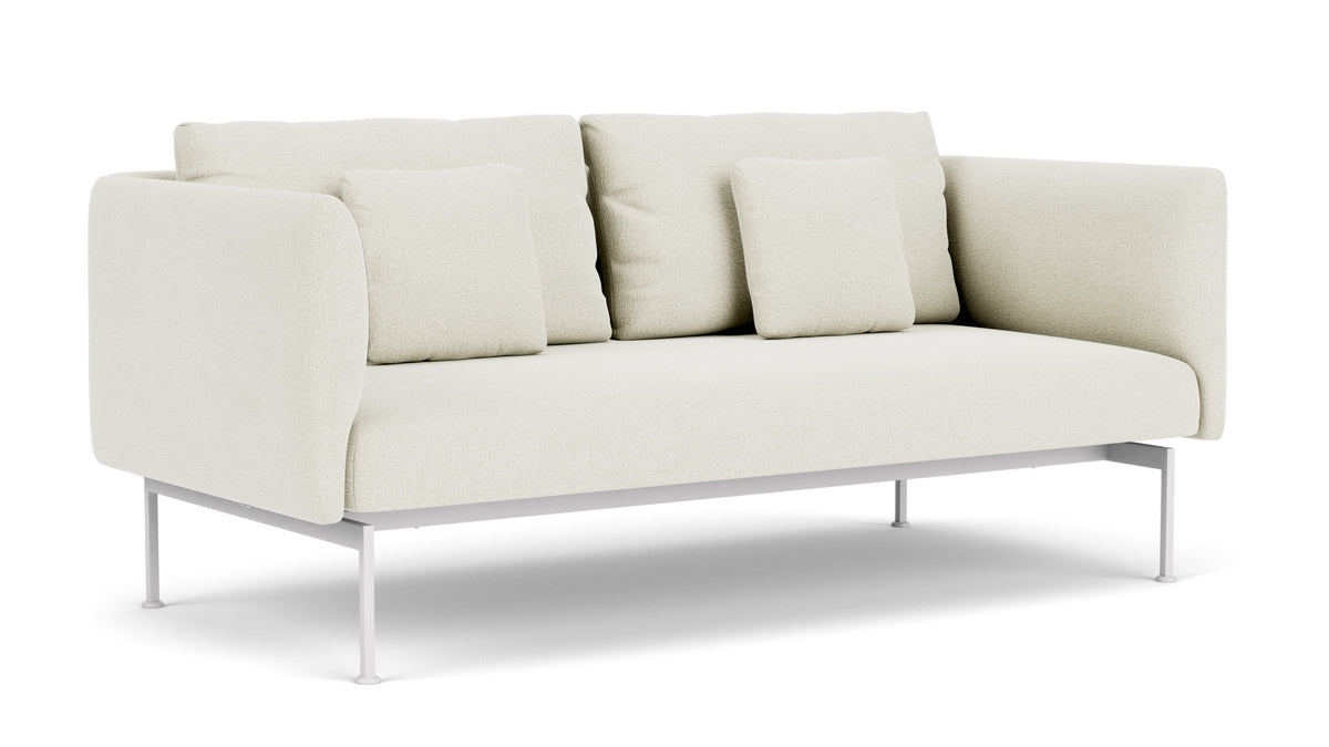 Barlow Tyrie Layout Deep Seating Double Seat - High Arms - Double seat et back with High Arms - avec coussins Armature Arctic White Marble 3966