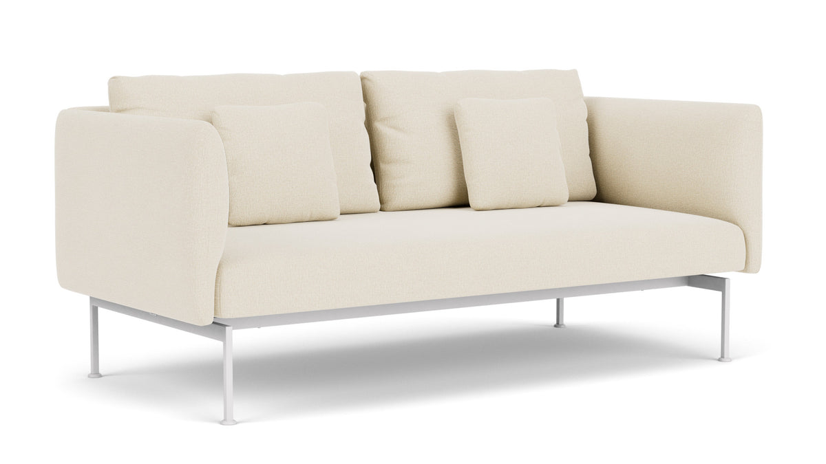 Barlow Tyrie Layout Deep Seating Double Seat - High Arms - Double seat et back with High Arms - avec coussins Armature Arctic White Canvas 5453
