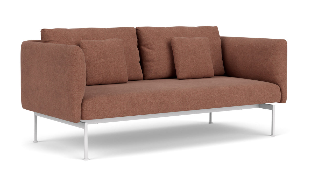 Barlow Tyrie Layout Deep Seating Double Seat - High Arms - Double seat et back with High Arms - avec coussins Armature Arctic White Heritage Rust 18021