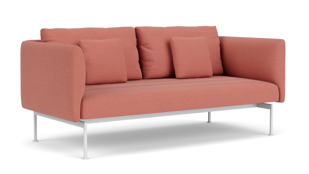 Barlow Tyrie Layout Deep Seating Double Seat - High Arms - Double seat et back with High Arms - avec coussins Armature Arctic White Natte Flamingo 10234
