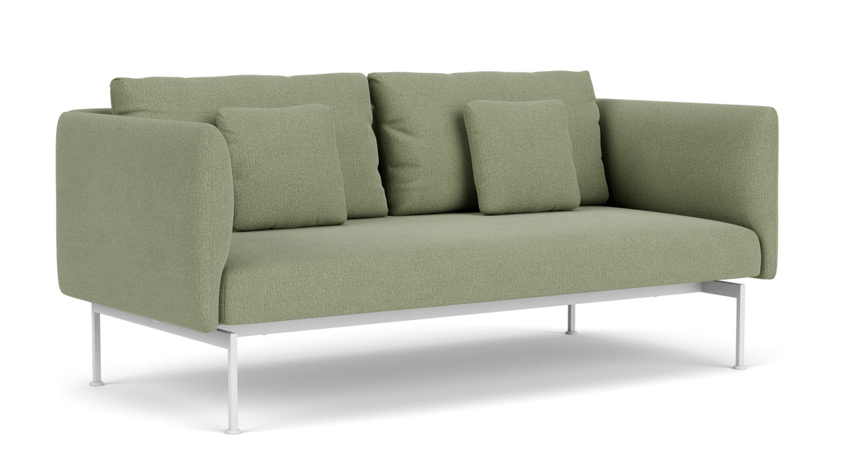 Barlow Tyrie Layout Deep Seating Double Seat - High Arms - Double seat et back with High Arms - avec coussins Armature Arctic White Canvas Almond 3983